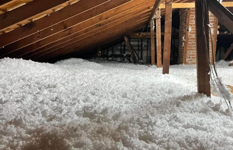 Attic Blown-In Fiberglass Insulation